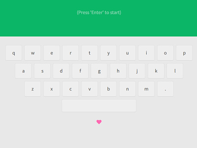 Keyboard for a simple js based game button css flat design html ui web design