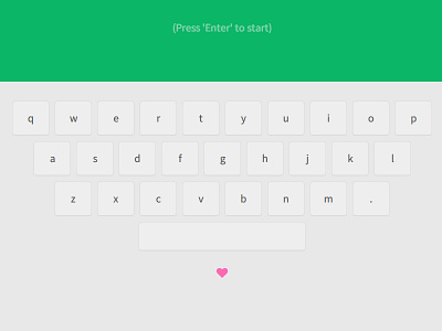 Keyboard for a simple js based game button css flat design html ui web design