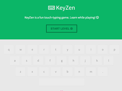 KeyZen, weekend project, homepage. buttons css flat icons ui design web design