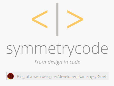 Blog, Symmetrycode's header