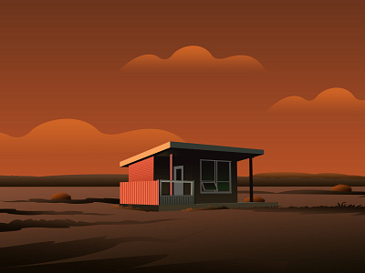 Cabin Illustration illustration minimal ui vector art vector illustration vectorart