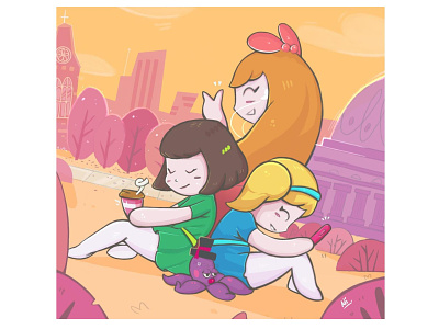 The Powerpuff Girls cartoon character illustration kids illustration powerpuff girls sketchbookpro