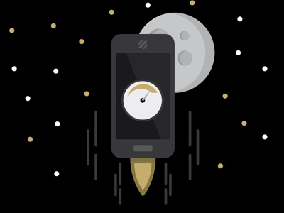 Speed phone mobile moon space