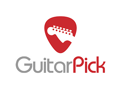 Guitar Logo fender guitar headstock logo music musician neck pick red