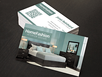 Home Interior Business Card - Photoshop Template bedding designer elegant fashion furniture home interior subtle