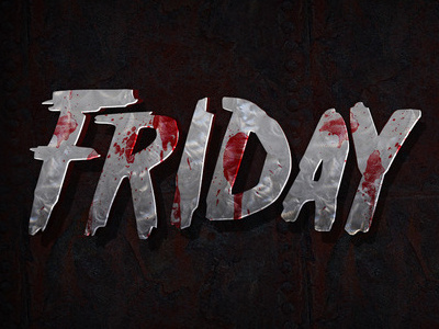 Friday 13th Bloody Text