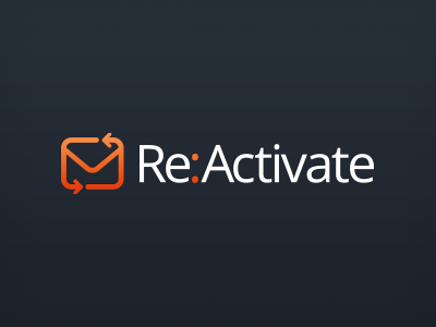 Reactivate Logo brand branding email identity reactivate validate verification