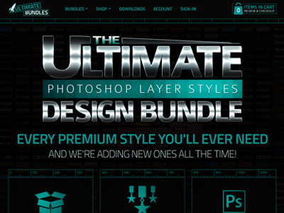 Ultimate Styles Bundle bundle bundles design deal effects layer styles photoshop styles styles text effects text styles