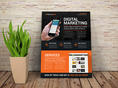 Digital Marketing Flyer advertising agency b2b flyer digital marketing flyer flyer marketing flyer startup flyer