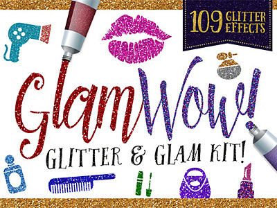 Glamwow Glitter Texture Kit dazzle glam glit glitter sparkle texture