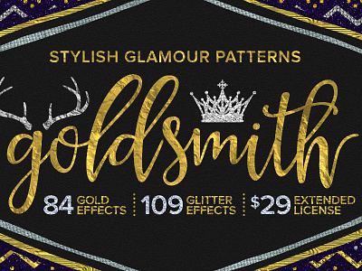 Goldsmith - Glamour Patterns effects foil glamour glitter gold golden silver styles