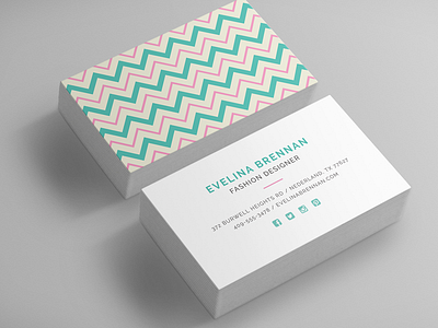 Chevron Style Business Card b2b business card chevron corporate cute designer fashion