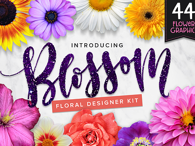 Blossom Floral Designer Kit bloom blossom floral florist flower kit lily pedals photoshop png rose sunflower