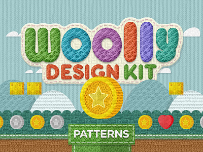 Woolly Design Kit Sample crochet fabric kit knit patterns photoshop textures wool woolly