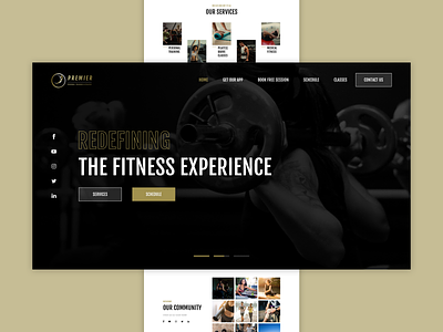 Fitness Studio / Web Design Concept design ui ux web