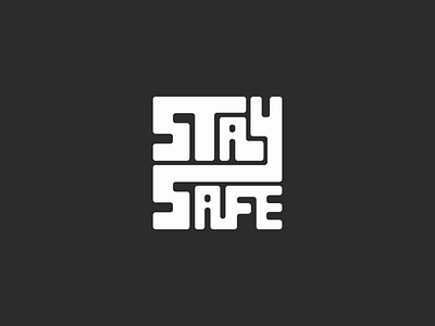 Stay Safe adobe corona covid19 home illustration illustrator logo safe stay typography virus