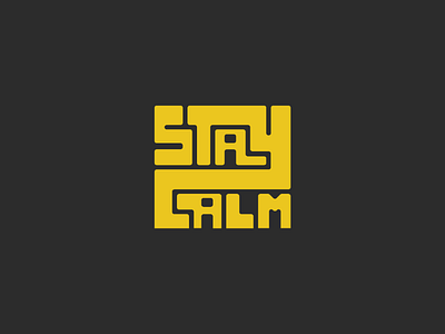 Stay Calm calm corona covid19 home logo safe stay typeface virus
