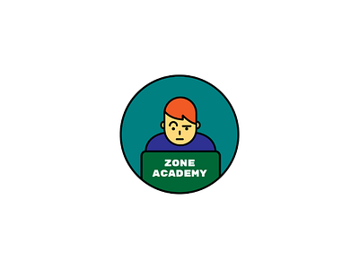 Zone Academy academy adobe adobe illustrator calm cool education laptop logo online programmer rounded teen