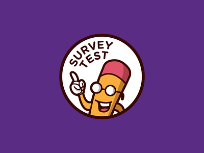 Survey Test adobeillustrator cute fun graphicdesign illustration logo pencil purple survey vector