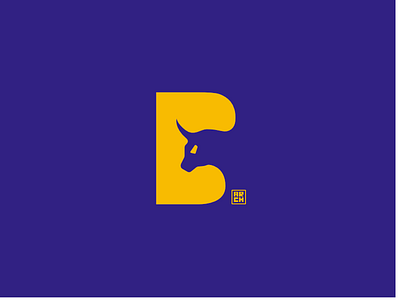 B adobe illustrator artwork bold bull clean cool design illustration logo simple vector