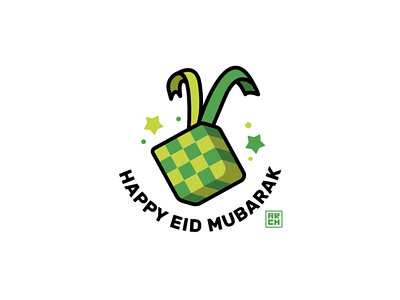 Eid Mubarak affinity designer artwork bold calm clean design eid mubarak green illustration logo rounded vector