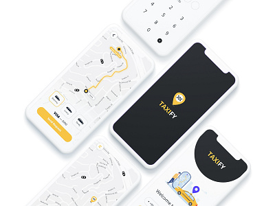 Taxify App Concept app app design design designer flat graphicdesigner iphonex taxiapp ui uiuxdesign ux vector