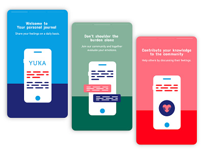 Conceptual diary app | Onboarding screens