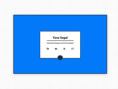 Yana Segal - Portfolio Landing page blue minimalistic pattern portfolio ui ux web design website