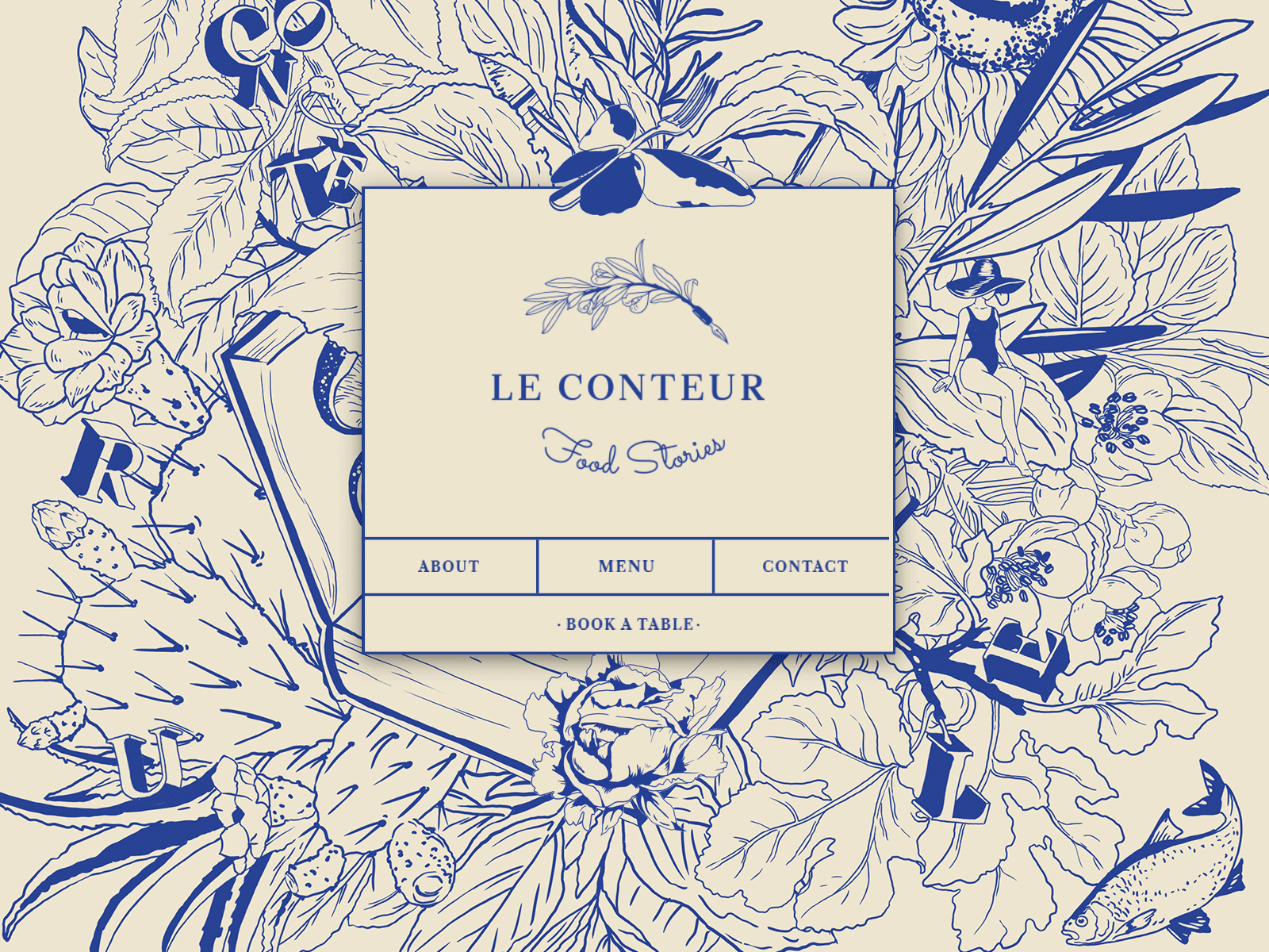 Le Conteur Website illustration restaurant restaurant website ui ux web design website