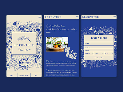 Le Conteur Mobile Website booking cards form homepage mobile mobile design reservation responsive design web design website