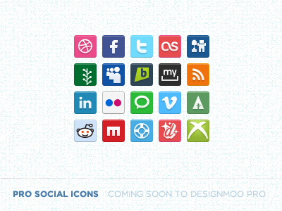 Pro Social Icons icons media social