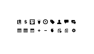 The Set is Growing 16px icons