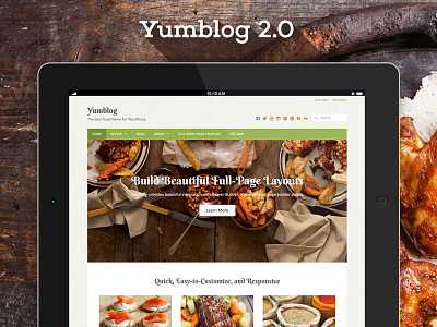 Yumblog 2.0 Released blog food recipes theme wordpress yumblog