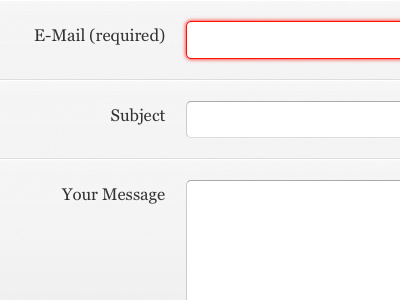 Shrinking Contact Form css3 forms validation