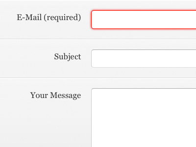 Shrinking Contact Form