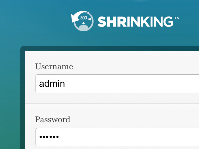 Shrinking Login Page