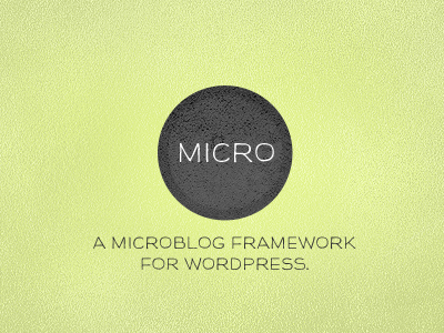 Micro coming soon microblogging theme framework