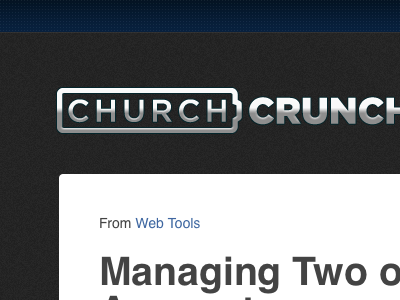 ChurchCrunch Blog blog design header logo texture