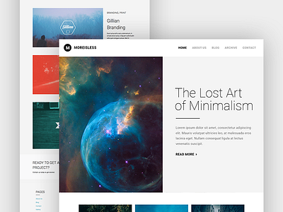 Mins Theme design gray grey minimal portfolio theme typography white wordpress wordpress theme