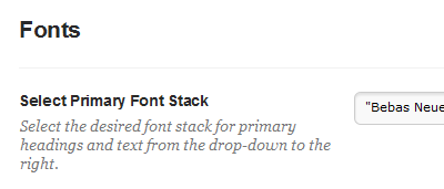 Font Stack Selection