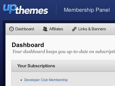 Membership Panel icons ui