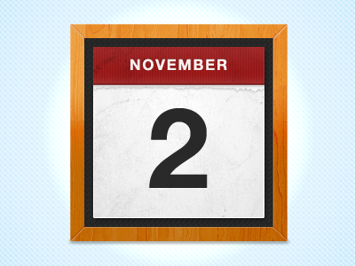 Calendar calendar icon crazy helvetica neue november pretty red texture time flies wood