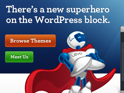 WordPress Superhero awesome butt kicker mascot