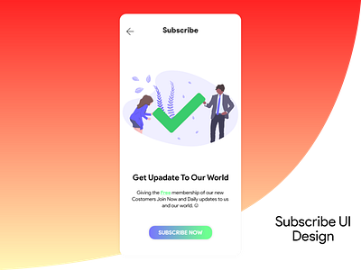 Subcribe For Dribble adobe xd app design subscribe form ui ux ui design
