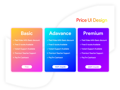 Price UI Design adobe xd app design design price tag ui ux ui design
