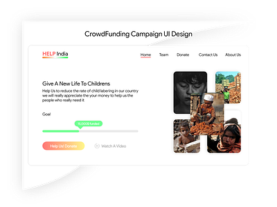 Crowdfunding Campaign UI Design adobe xd crowdfunding ui ui ux ui design web desgin