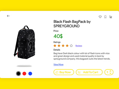 Customize Product UI Design adobe xd bag design product card shopping bag ui ux ui design web design