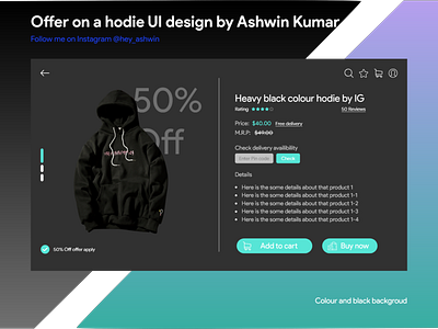Offer UI Design For Hodie adobe xd app design design offers ui ux ui design