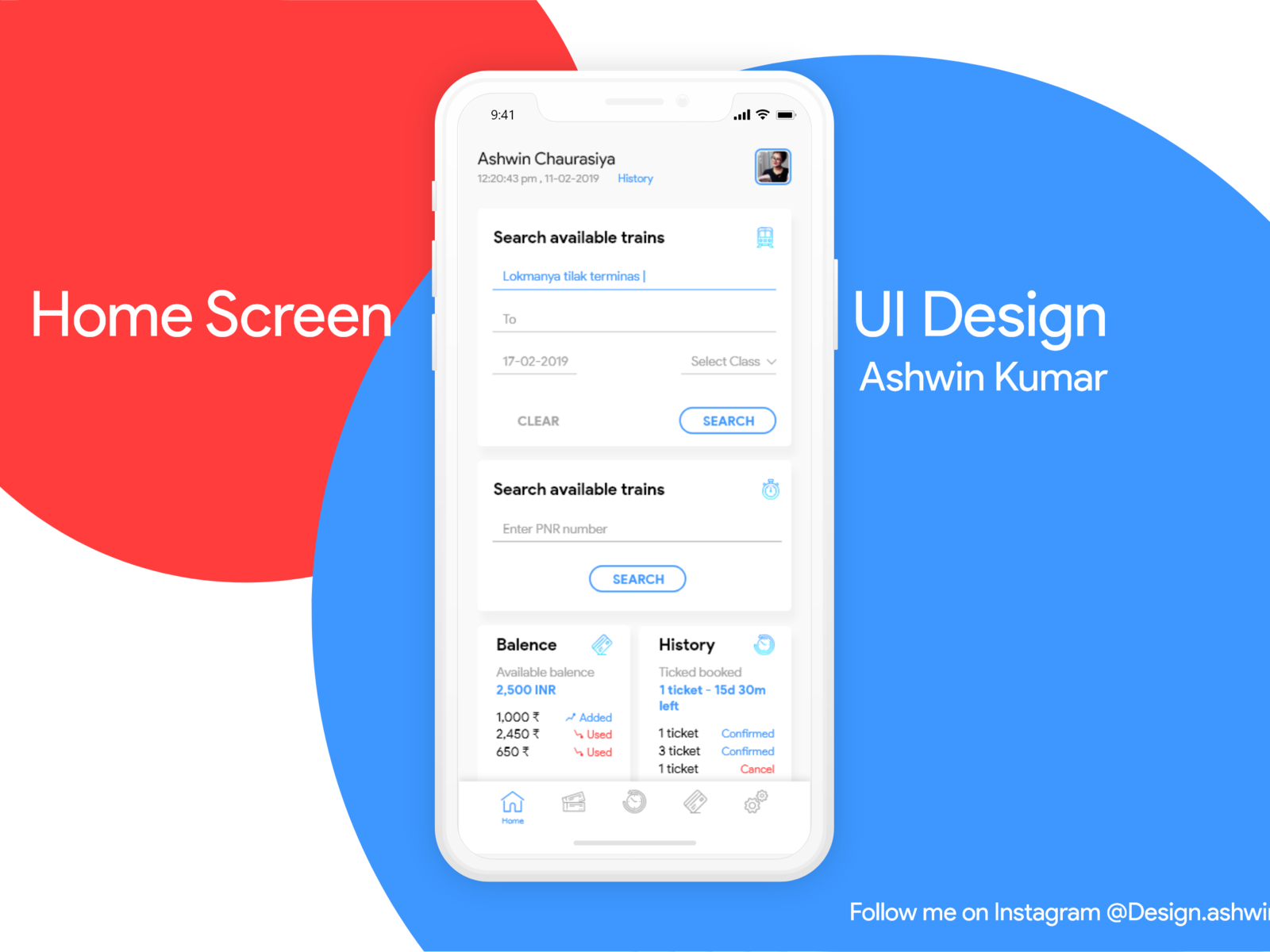 Home Screen UI Design by Ashwin Kumar on Dribbble