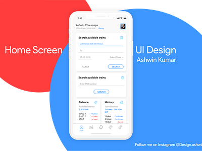 Home Screen UI Design by Ashwin Kumar on Dribbble